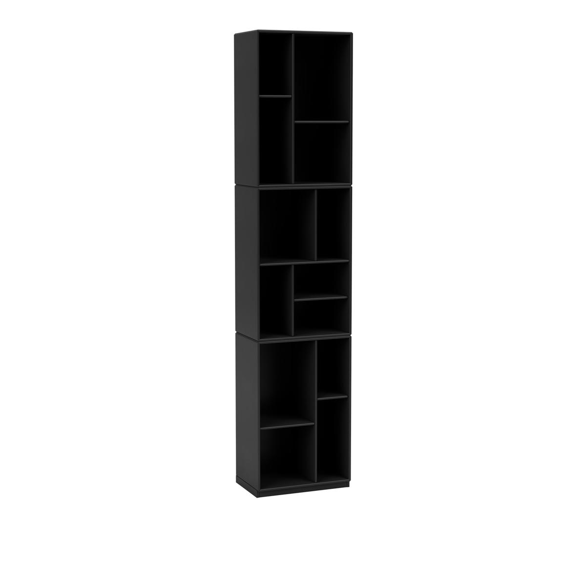 Montana - Loom Slim Bookcase 05-Black 06 Plinth 3 cm - Hyllor - Peter J. Lassen - Svart - Trä