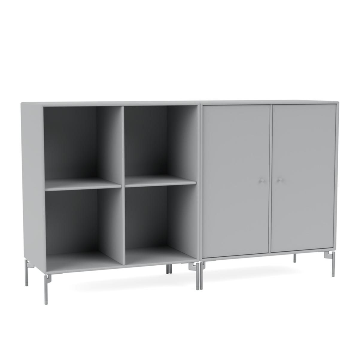 Montana - Pair Classic Sideboard 02-Fjord Matt Chrome - Skänkar och sideboards - Peter J. Lassen - Blå - Trä