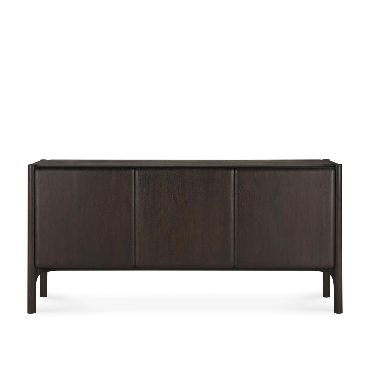 Ethnicraft - PI Sideboard - Varnished Teak - Dark Brown - 3 Doors 174/45/83 - Sideboards - Alain Van Havre - Brun - Trä