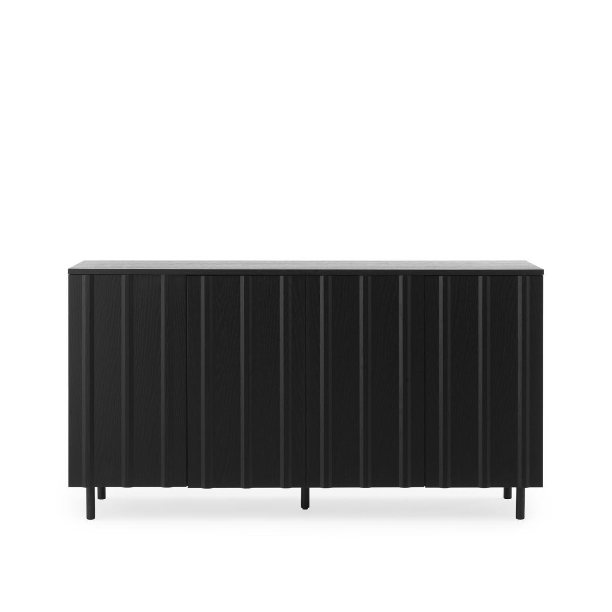 Normann Copenhagen - Rib Sideboard Soft Black - Skänkar och sideboards - Simon Legald - Svart - Trä