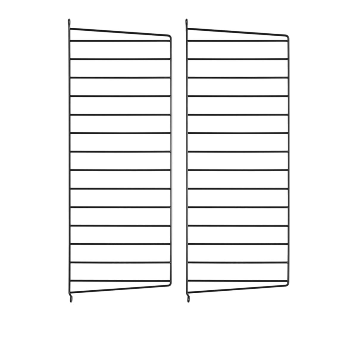 String - Väggavel 75 x 30 cm 2-pack svart - Hyllsystem