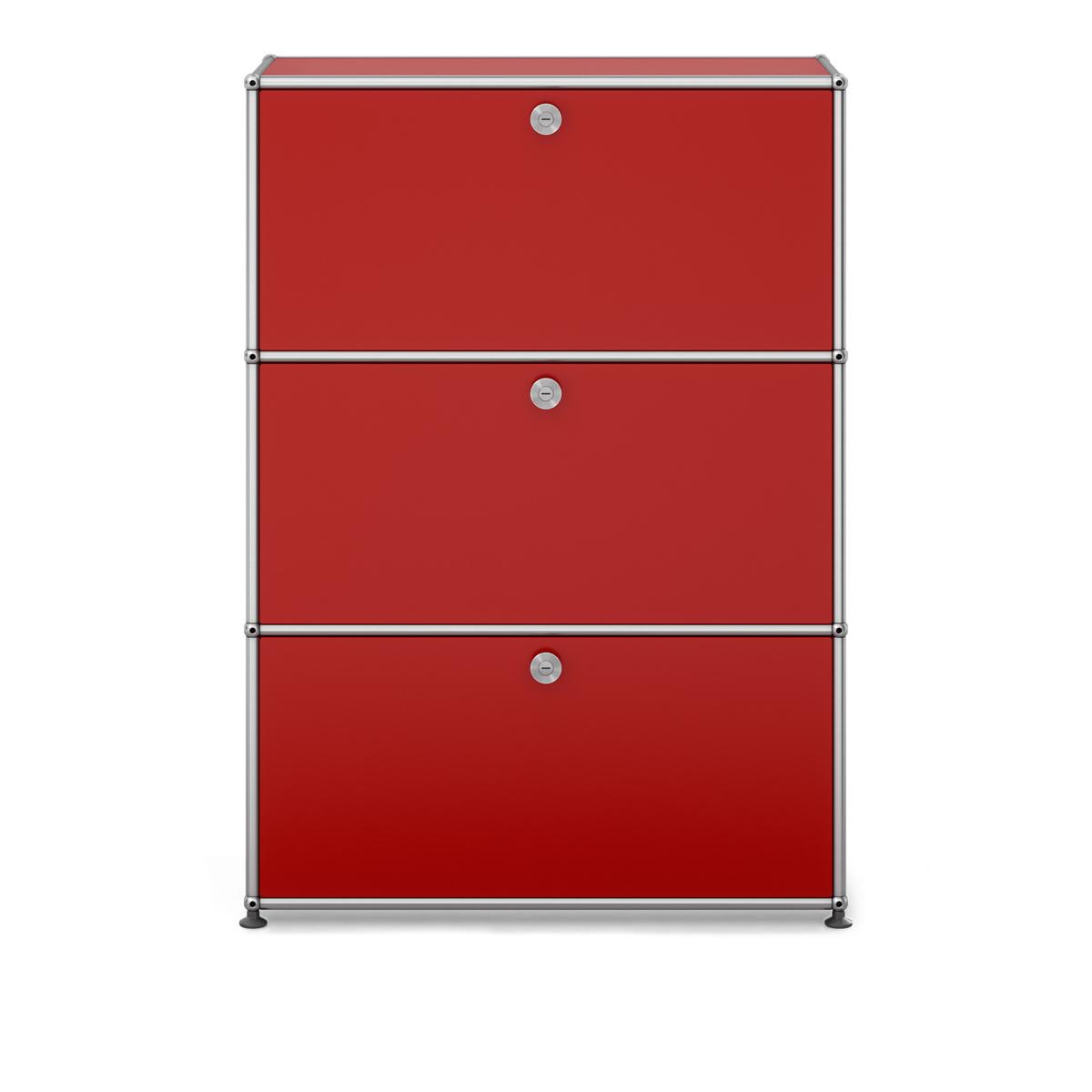 USM - USM Haller Shelf G1 USM Ruby Red - Förvaringsskåp - Fritz Haller & Paul Schärer - Röd - Metall