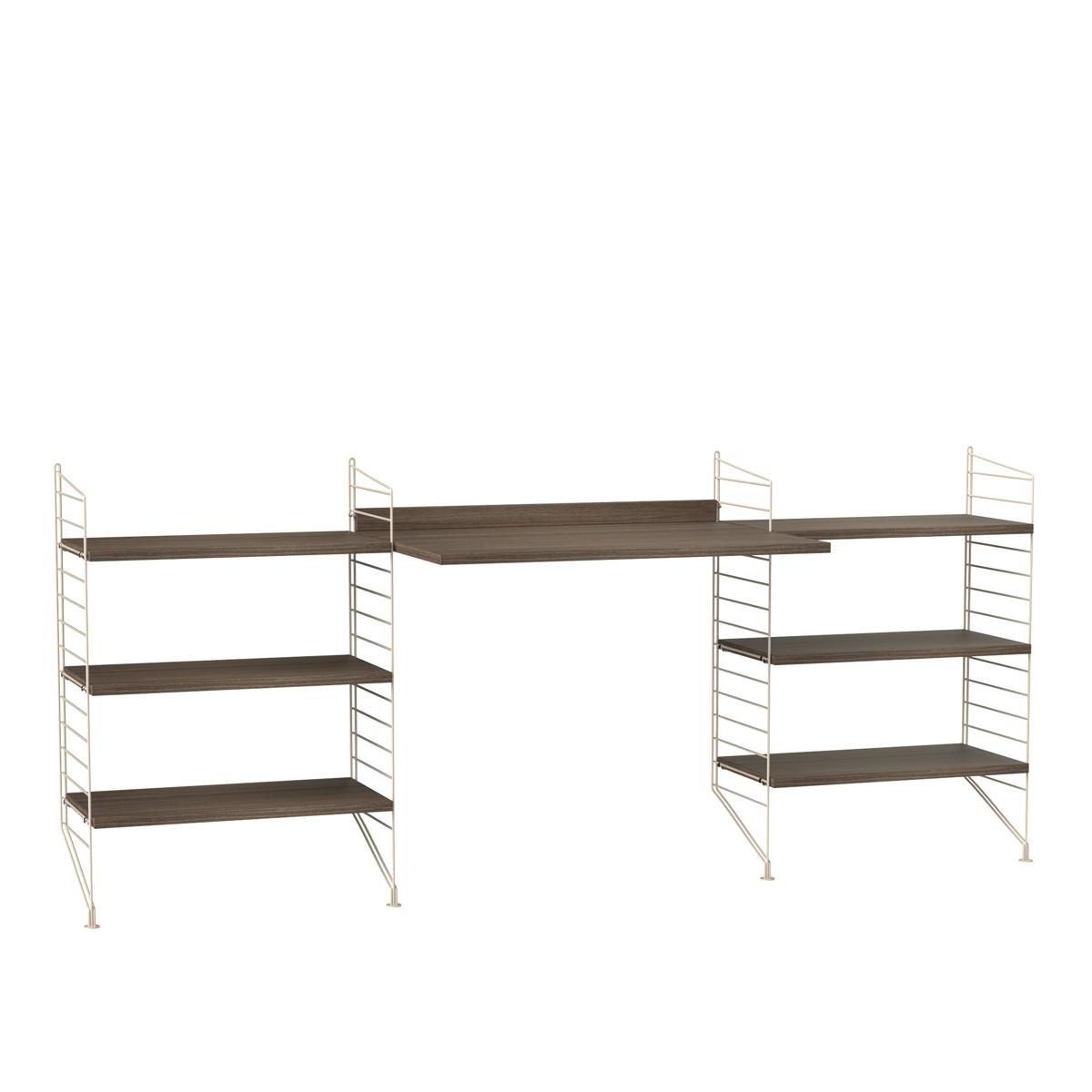 String - Kontor Hyllsystem D Valnöt / Beige - Träfärgad