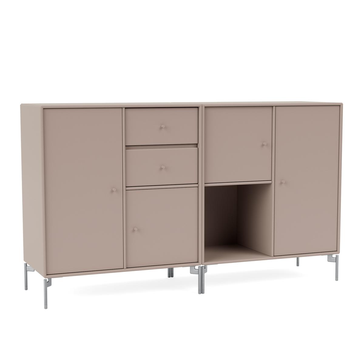 Montana - Couple Sideboard - Mushroom / Matt Chrome Legs - Skänkar och sideboards - Peter J. Lassen - Beige