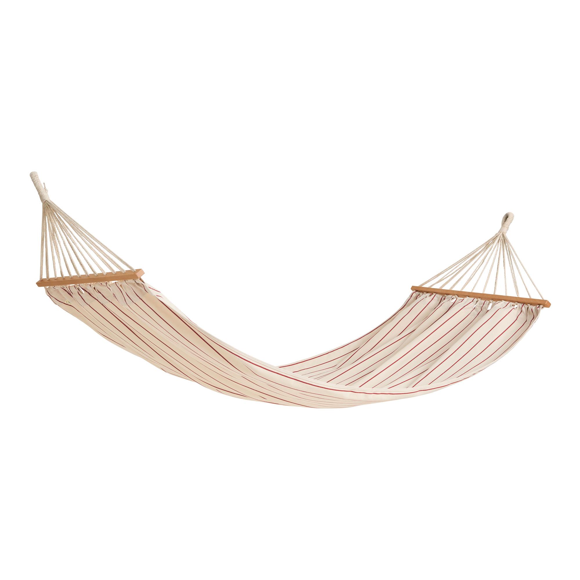 HAY - Outdoor Market Hammock beige with red stripe - Hängmattor - Jasper Morrison - Beige - Plast