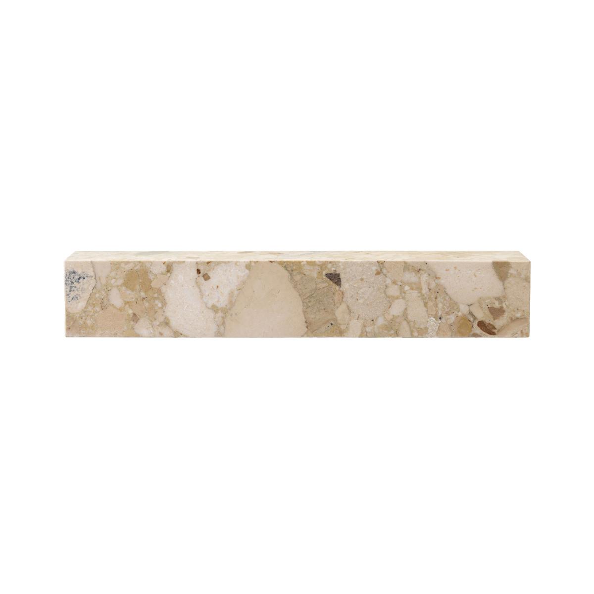 Audo Copenhagen - Plinth Shelf, Kunis Breccia - Vägghyllor - Norm Architects - Grå - Trä/Sten