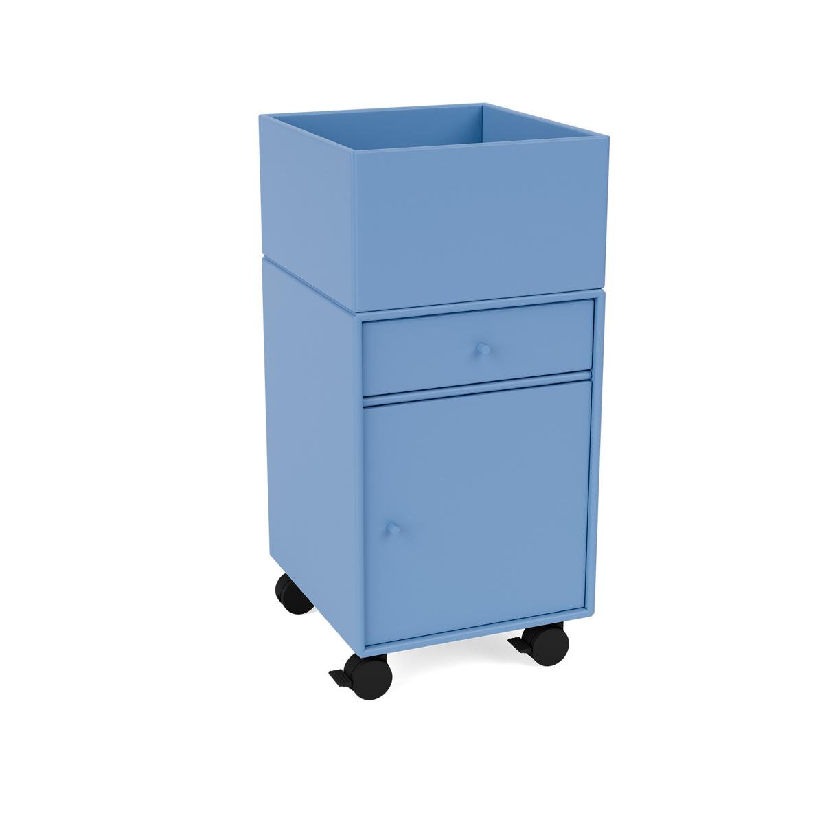Montana - Runner Office Unit On Castors 154-Azure 05 Castors CR70 Black - Hurtsar - Peter J. Lassen - Blå - Trä