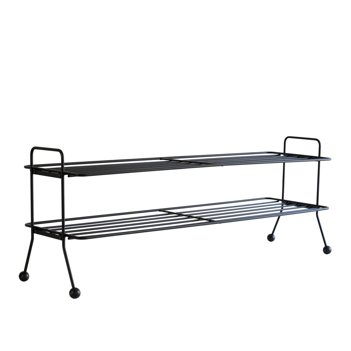 Maze Interior - Bill Shoe Shelf Large, Black - Hatthyllor och skohyllor - Louise Hederström - Svart - Metall/Trä