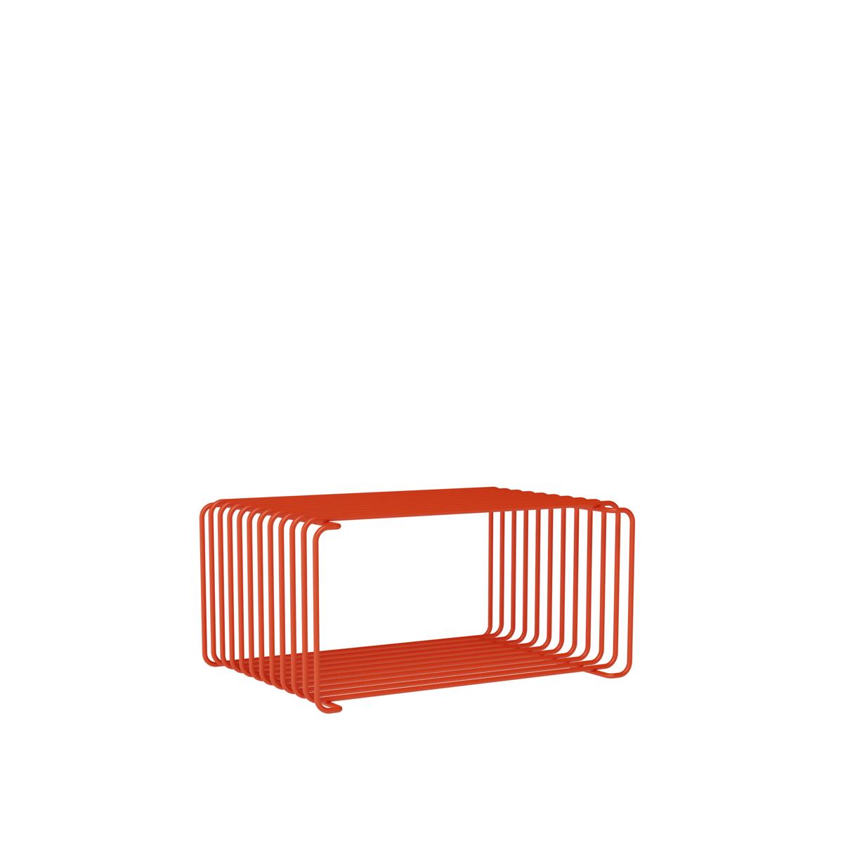 Montana - Panton Wire Half Height hylla, djup 25,7 - cm Rosehip - Hyllor & Hyllsystem - Verner Panton - Röd - Metall