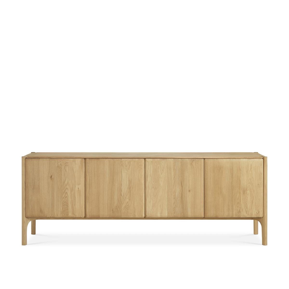 Ethnicraft - PI Sideboard - Oak - 4 Doors - Sideboards - Alain Van Havre - Träfärgad - Glas/Trä