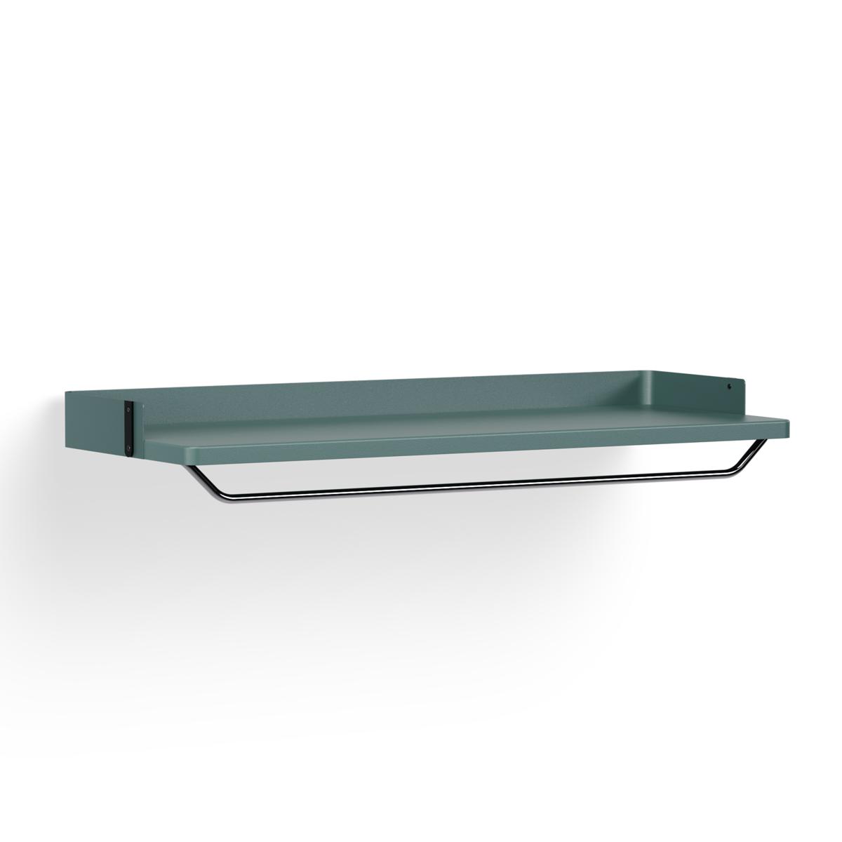 HAY - Pier System Shelf W. Hanger - Ps Blue Powder Coated Steel - Hyllor och hyllsystem - Blå - Metall
