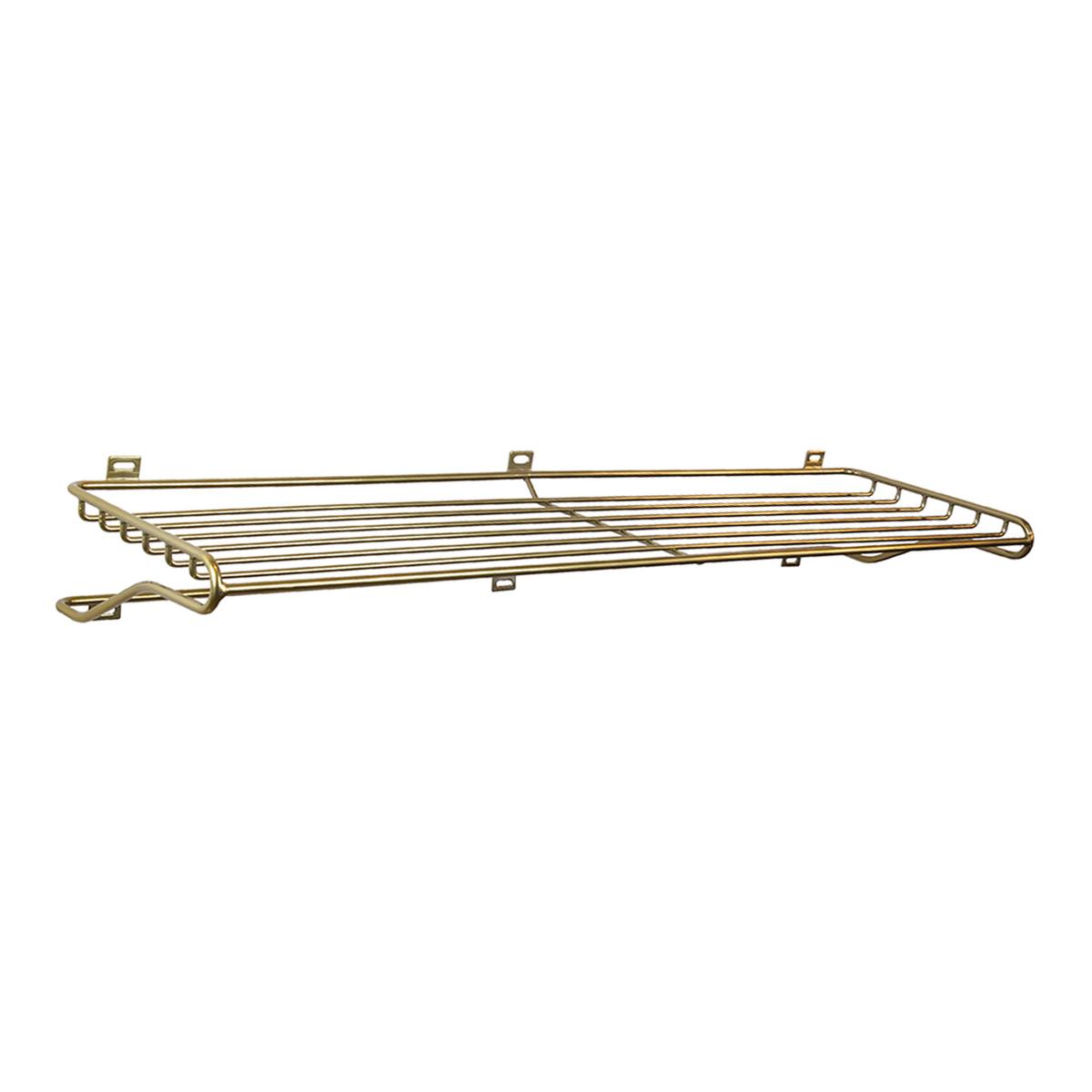 Maze Interior - Shoe Shelf Large Brass Matte - Hatthyllor och skohyllor - Olof Kolte - Silver - Metall