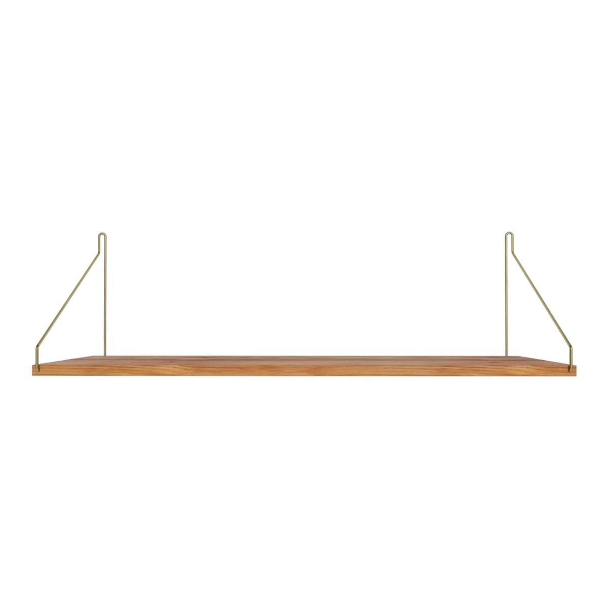 Frama - Single Shelf vägghylla Natural Oak / Brass D27 W80 - Kim Richardt - Beige - Trä