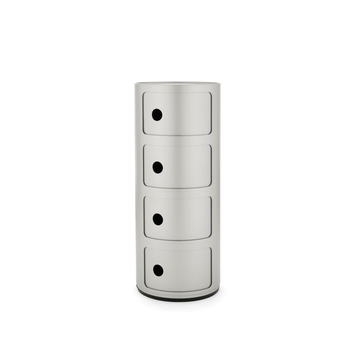Kartell - Componibili 4 Compartments Silver - Hurtsar - Anna Castelli Ferrieri - Silver - Plast