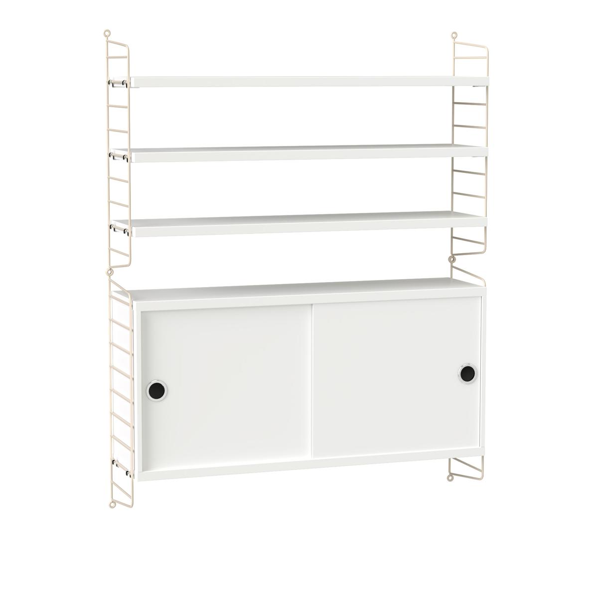 String - Vardagsrum Hyllsystem I Vit / Beige - Hyllor & Hyllsystem - Vit