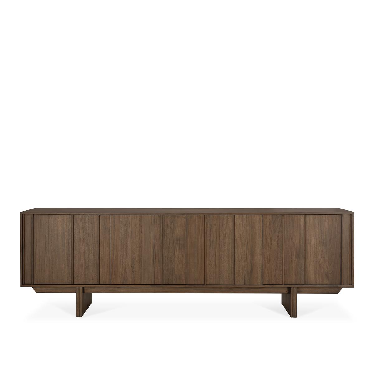 Ethnicraft - Pillar Sideboard - Varnished Teak - Wild Brown - 4 Doors 45 x 220 cm - Sideboards - Träfärgad - Trä