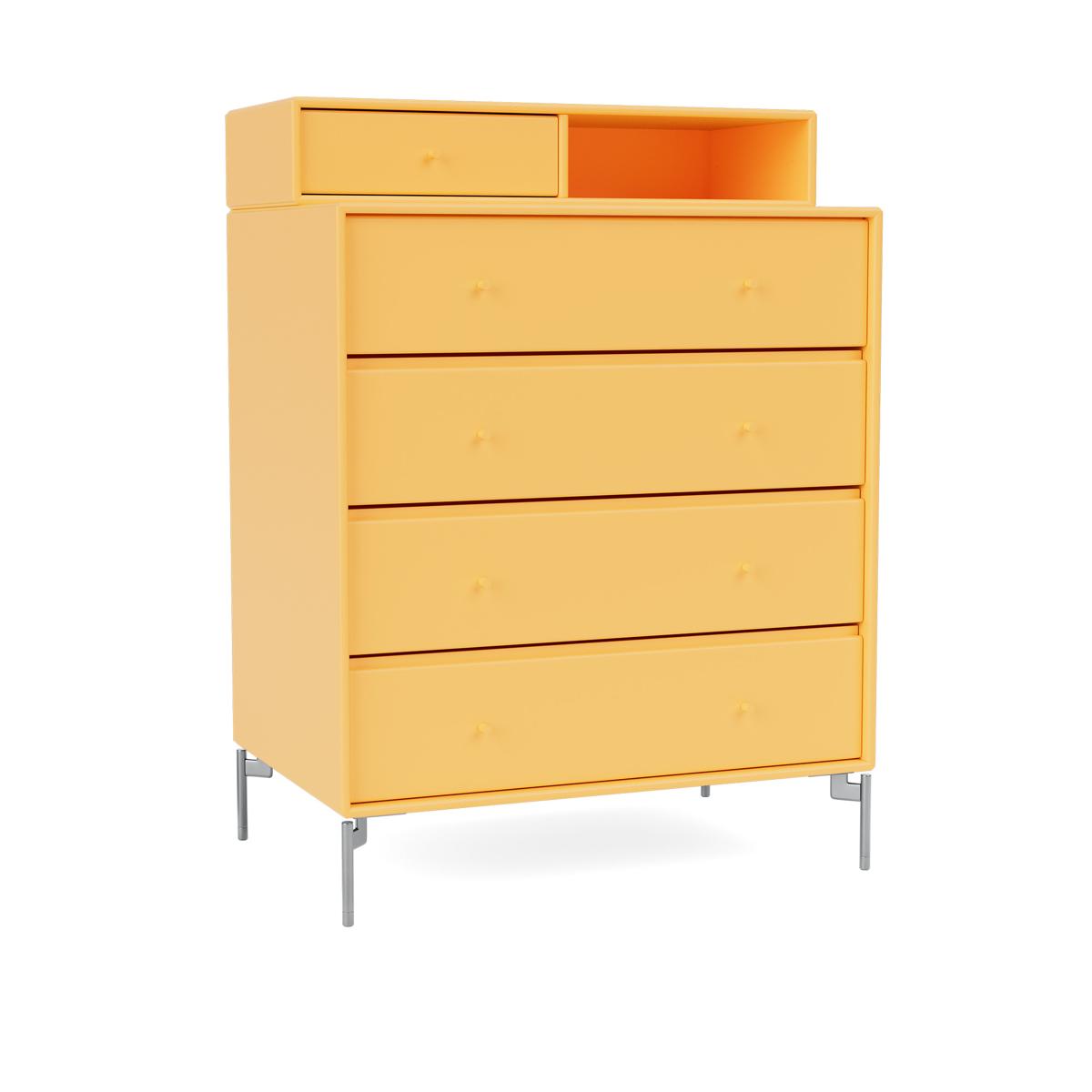 Montana - Keep Chest Of Drawers 166-Acacia Matt Chrome - Byråer - Peter J. Lassen - Gul - Trä