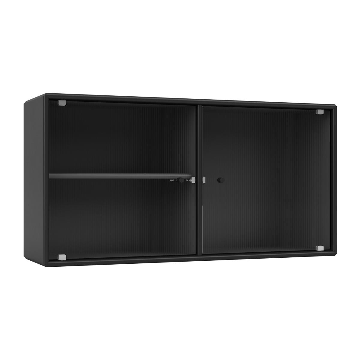 Montana - Ripple I Vitrine Cabinet 05-Black 04 Suspension Rails - Skåp och vitrinskåp - Peter J. Lassen - Svart - Glas/Trä