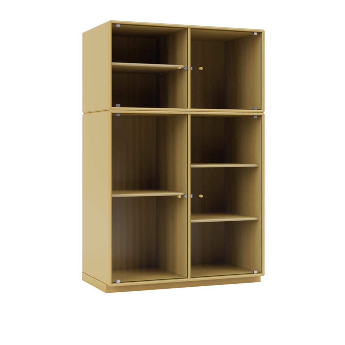 Montana - Ripple Iii – Vitrine Cabinet 157-Cumin 06 Plinth 3 cm - Skåp och vitrinskåp - Peter J. Lassen - Gul - Trä