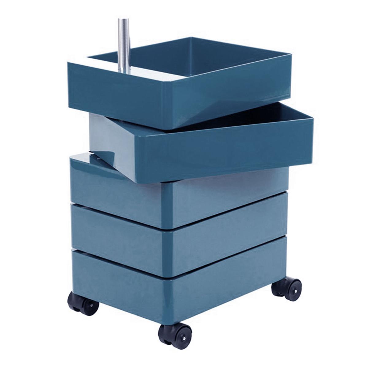 Magis - 360° 5 Drawers Blue - Hurtsar - Konstantin Grcic - Blå - Metall/Plast