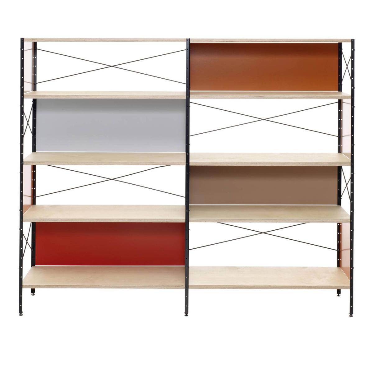 Vitra - Eames Storage Unit ESU hylla 4 hyllplan - Hyllor - Brun - Metall/Trä