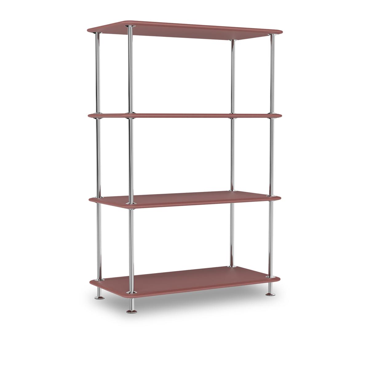 Montana - Montana Free 300000 231-Masalastructure 44C-Chrome - Hyllor & Hyllsystem - Jakob Wagner - Röd - Metall/Trä