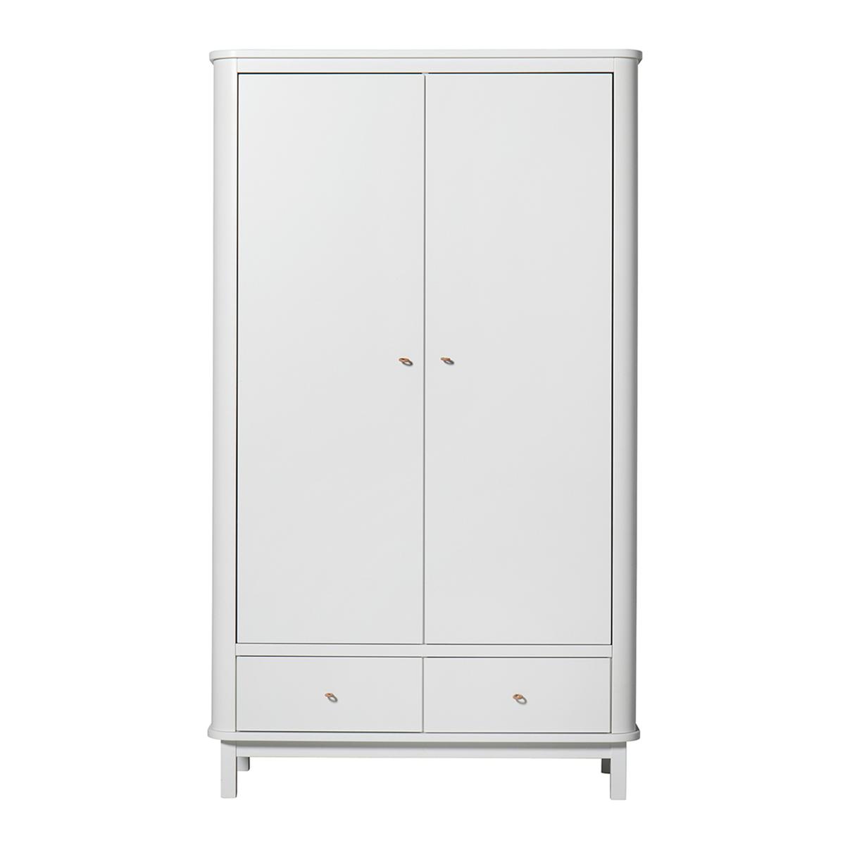 Oliver Furniture - Wood Wardrobe 2 Doors White - Skåp och vitrinskåp - Søren Rørbæk - Vit - Trä