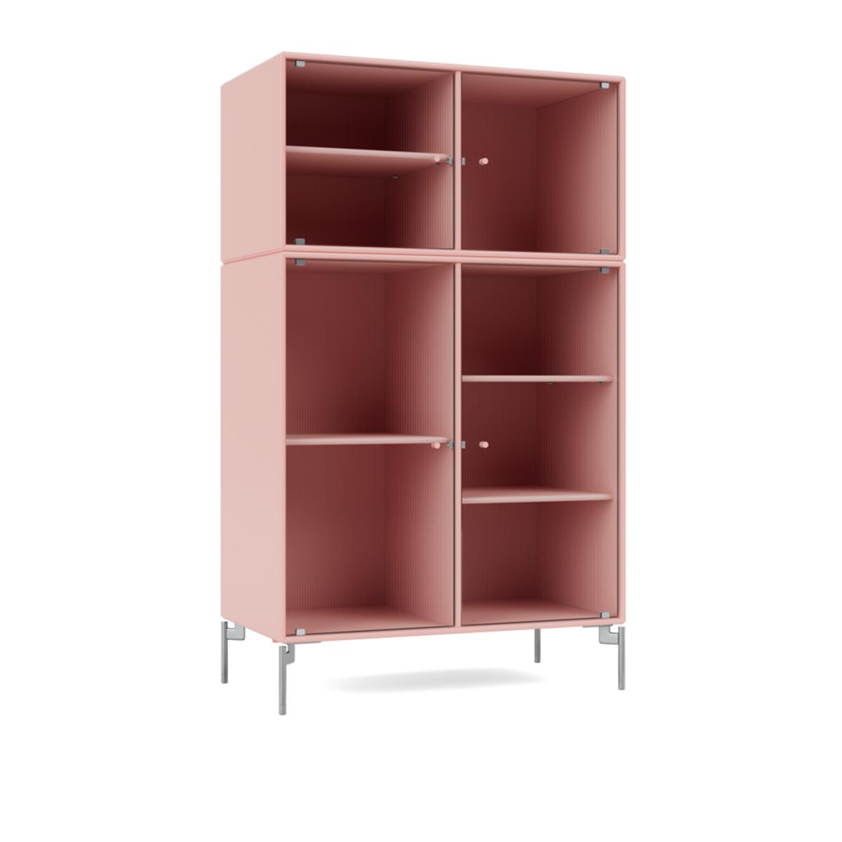 Montana - Ripple III – Vitrine Cabinet 167-Ruby Matt Chrome - Skåp och vitrinskåp - Peter J. Lassen - Rosa - Trä
