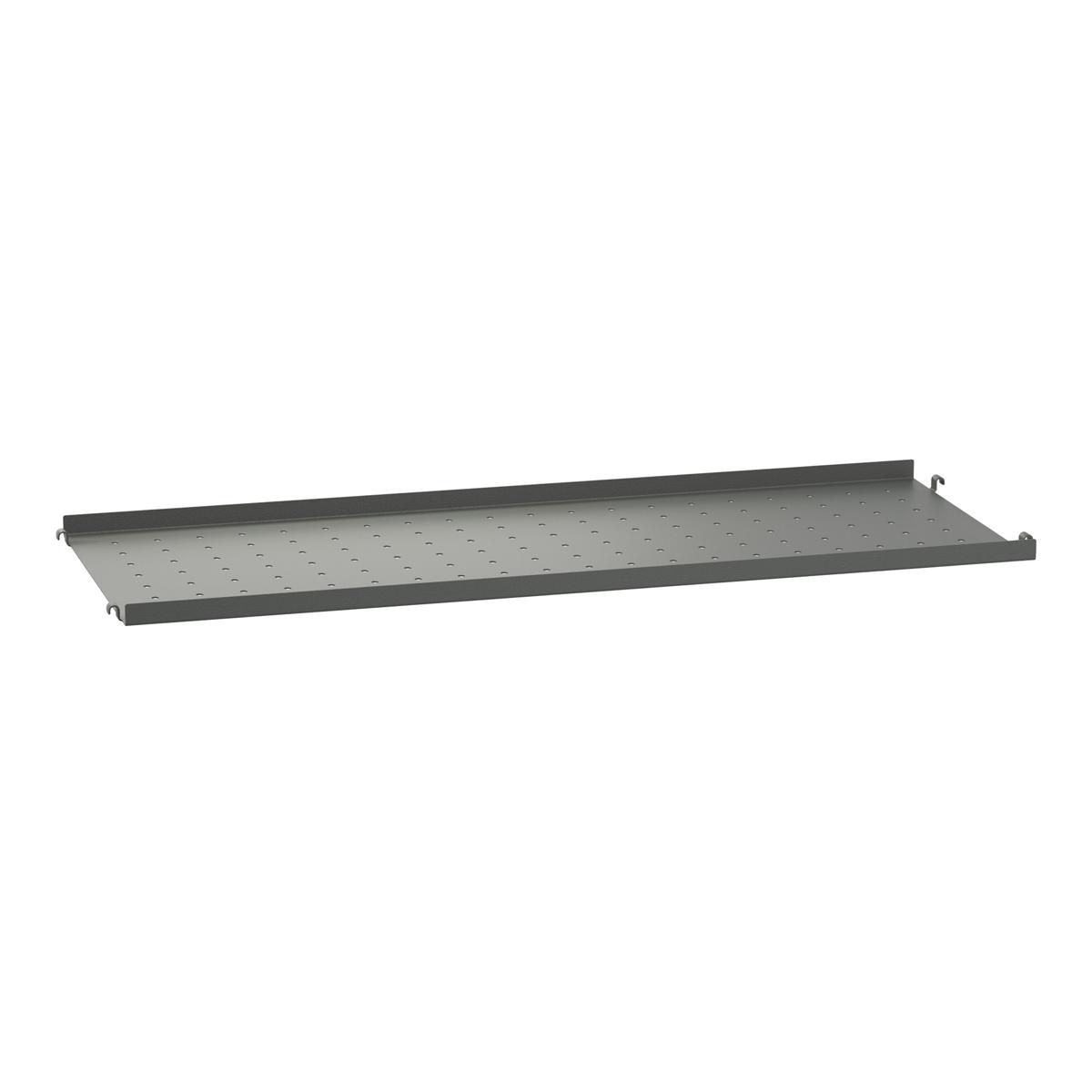 String - Metallhyllplan låg kant 78 x 30 cm mörkgrå - Hyllor & Hyllsystem - Grå - Metall