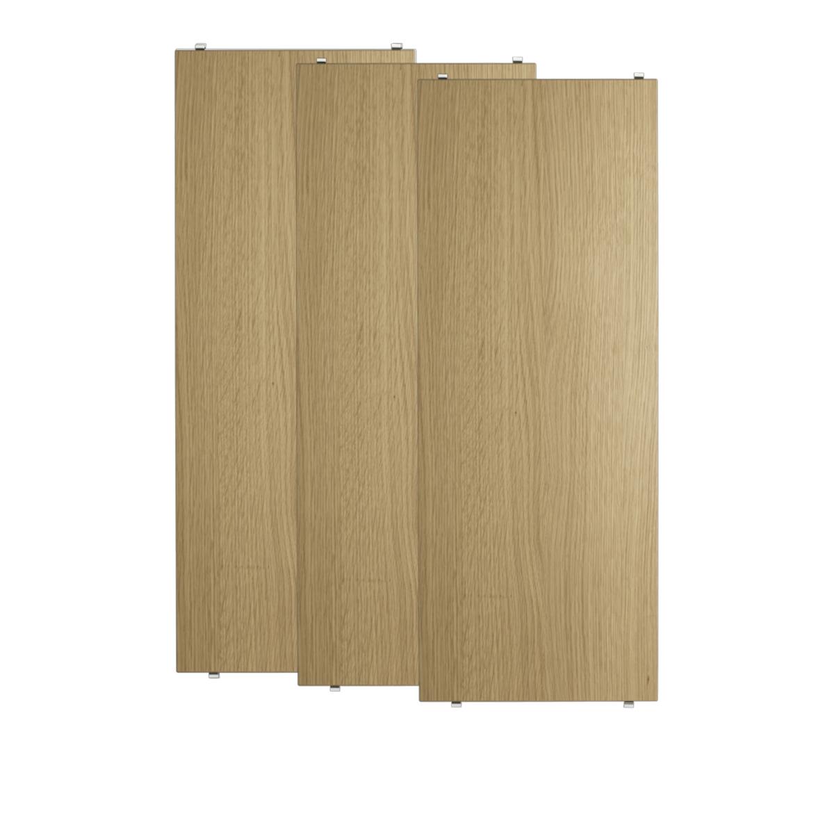String - Hyllplan 78 x 30 cm 3-pack ek - Hyllsystem - Träfärgad - Trä