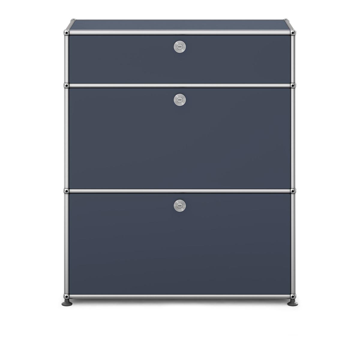 USM - USM Haller Shelf M25 Anthracite - Byråer - Fritz Haller & Paul Schärer - Grå - Metall