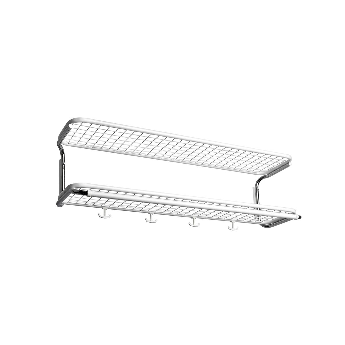 Essem Design - Classic 650 Hatthylla Vit/Krom, 70 cm - Hatthyllor och skohyllor - Gunnar Bolin - Silver,Vit - Metall/Plast
