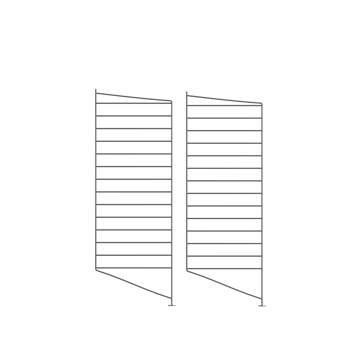 String - Golvgavel 85 x 30 cm 2-pack mörkgrå - Hyllor & Hyllsystem