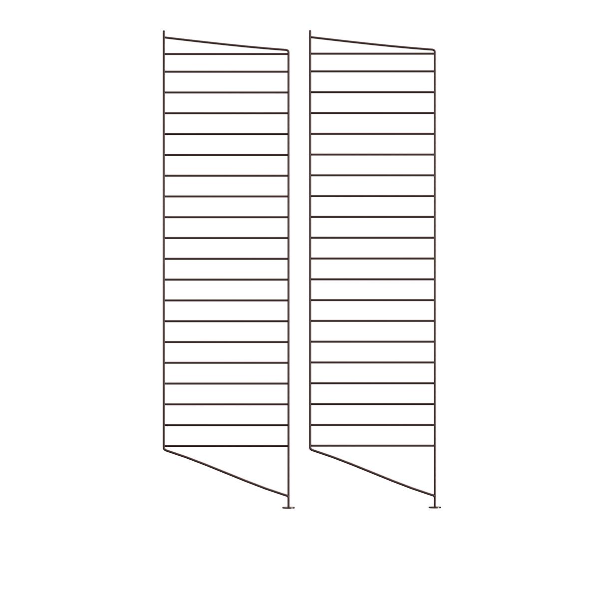String - Golvgavel 115 x 30 cm 2-pack mörkbrun - Hyllsystem
