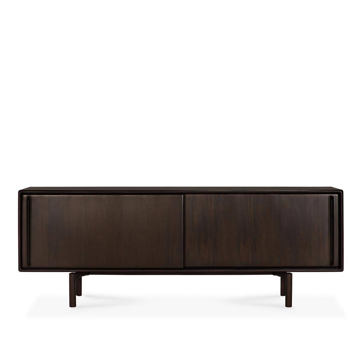 Ethnicraft - Flow Sideboard - Varnished Mahogany - Rose Brown - 2 Sliding Doors 45 x 224 cm - Sideboards - Alain Van Havre - Träfärgad - Trä