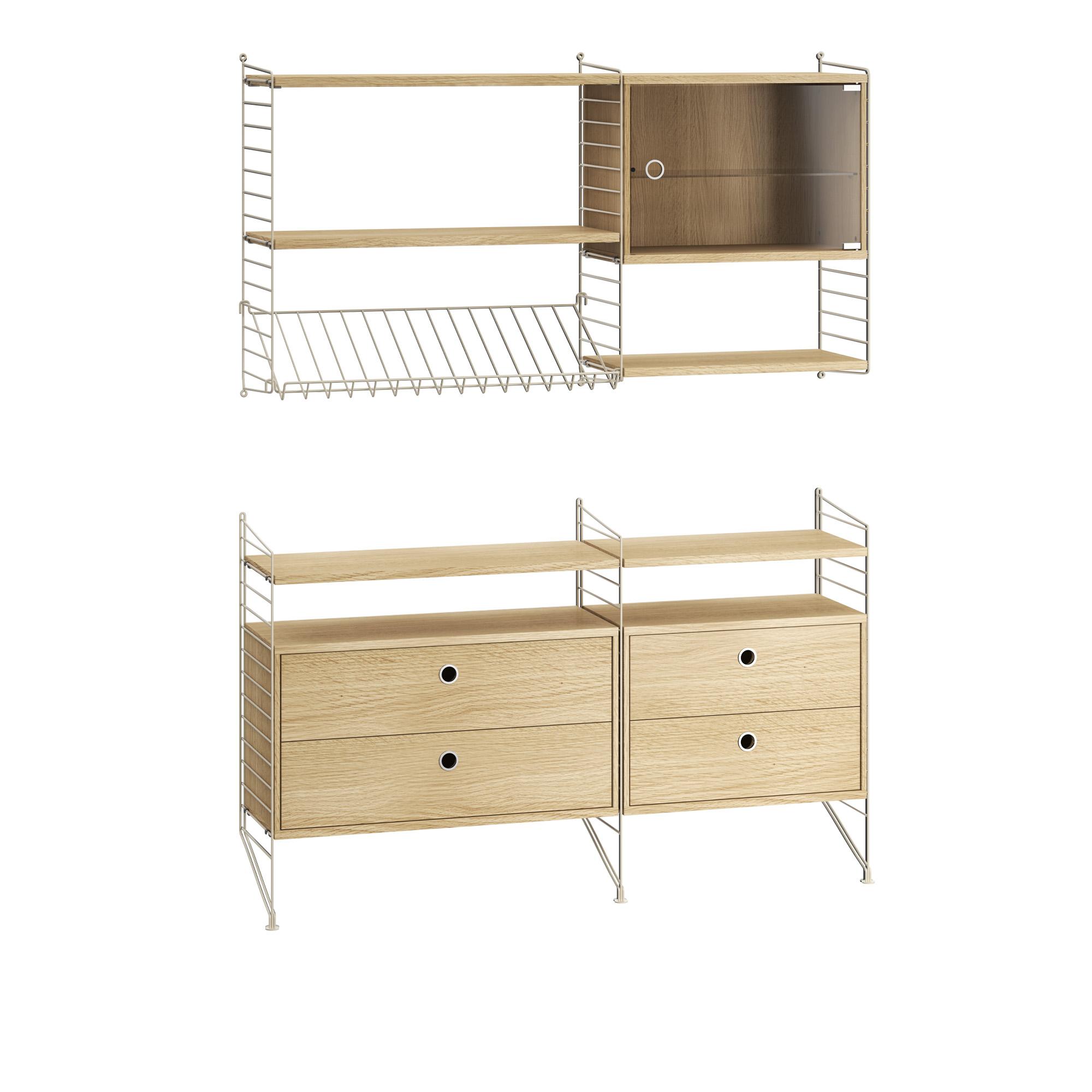 String - Vardagsrum hyllsystem T ek/beige - Hyllor & Hyllsystem - Träfärgad