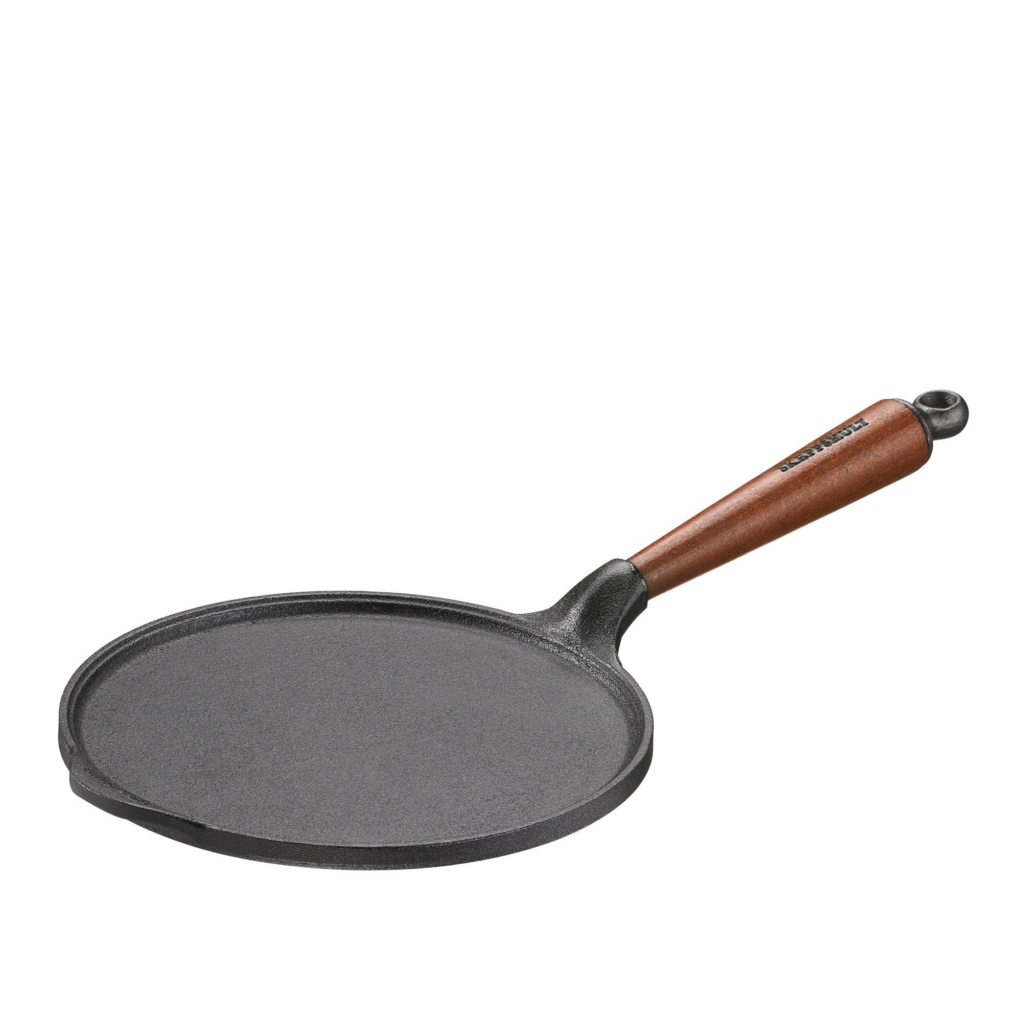 Skeppshult - Pannkakspanna 23 cm med Trähandtag - Stekpannor - Svart