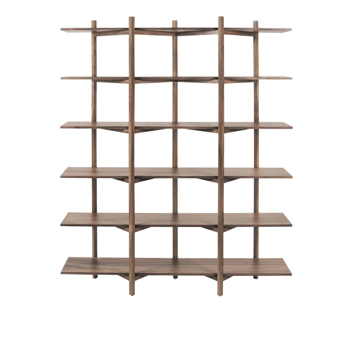 HEM - Zig Zag Shelf High - Walnut - Hyllsystem - Studio deFORM - Träfärgad - Trä