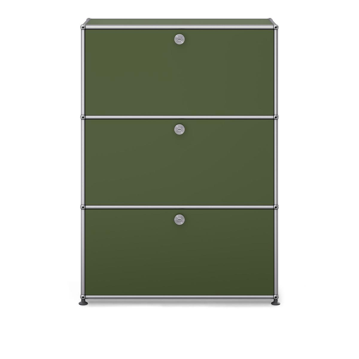 USM - USM Haller Shelf G1 Olive Green - Skåp och vitrinskåp - Fritz Haller & Paul Schärer - Grön - Metall