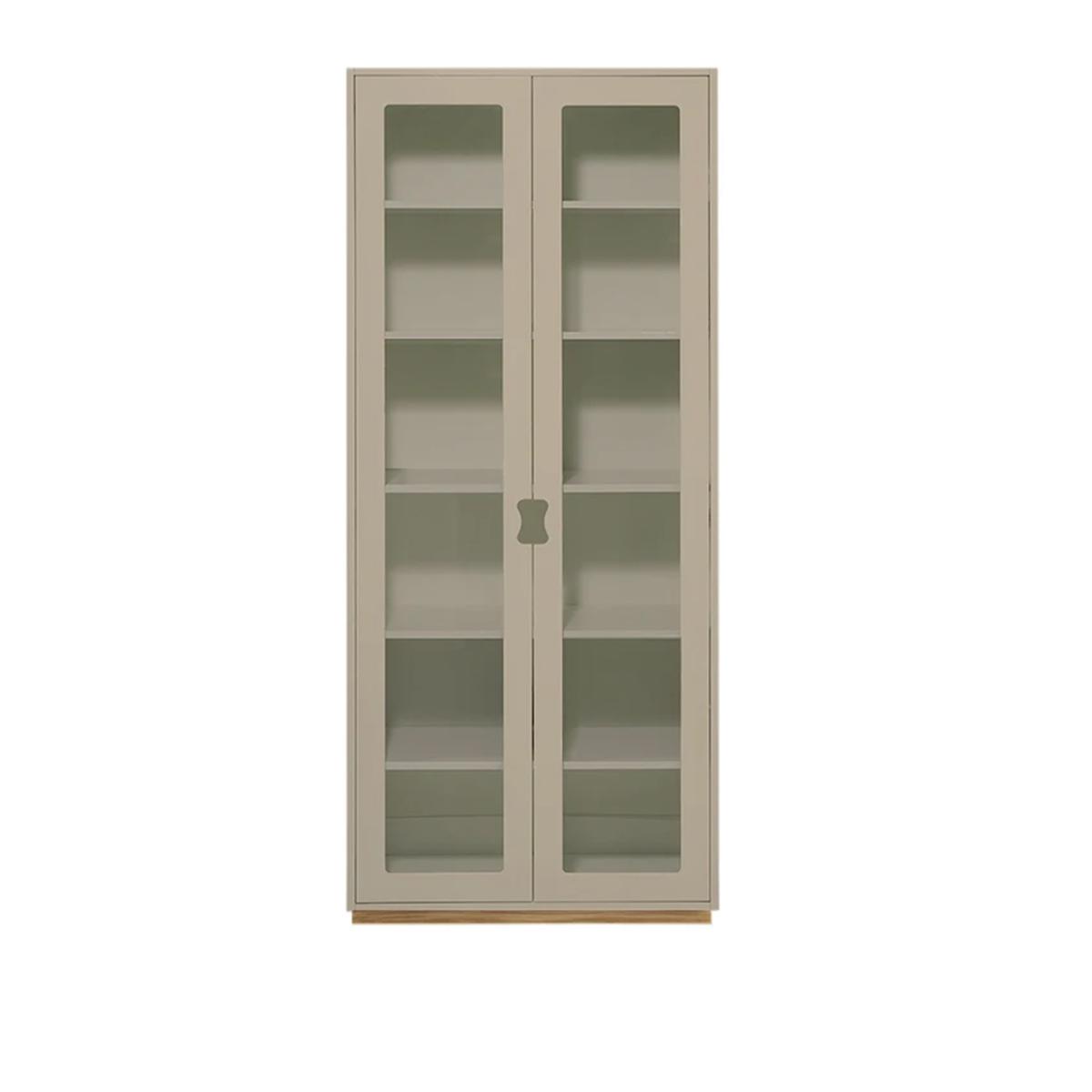 Asplund - Snow Cabinet F D30 Glass Doors - Dark Sand, Ek Sockel - Skåp och vitrinskåp -  Thomas Sandell & Jonas Bohlin - Beige - Trä
