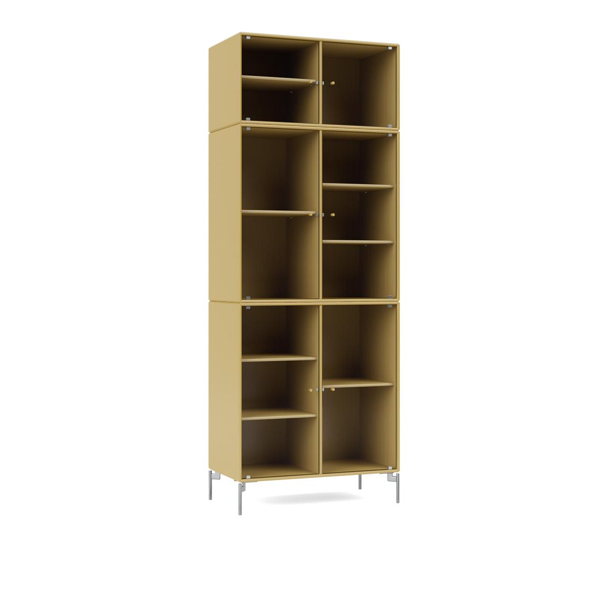 Montana - Ripple Iv – Vitrine Cabinet 157-Cumin Matt Chrome - Skåp och vitrinskåp - Peter J. Lassen - Gul - Trä