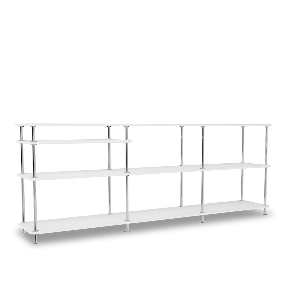 Montana - Montana Free 222100 214-Newwhitestructure 44C-Chrome - Hyllor & Hyllsystem - Jakob Wagner - Vit - Metall/Trä