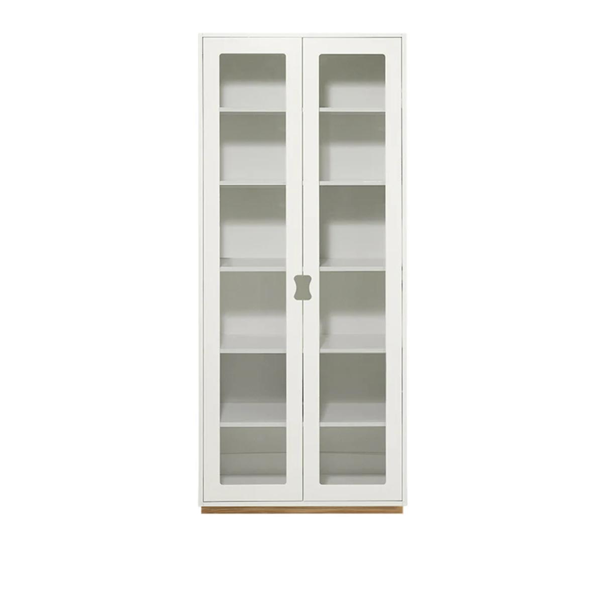 Asplund - Snow Cabinet F D30 Glass Doors - White, Ek Sockel - Skåp och vitrinskåp -  Thomas Sandell & Jonas Bohlin - Vit - Trä