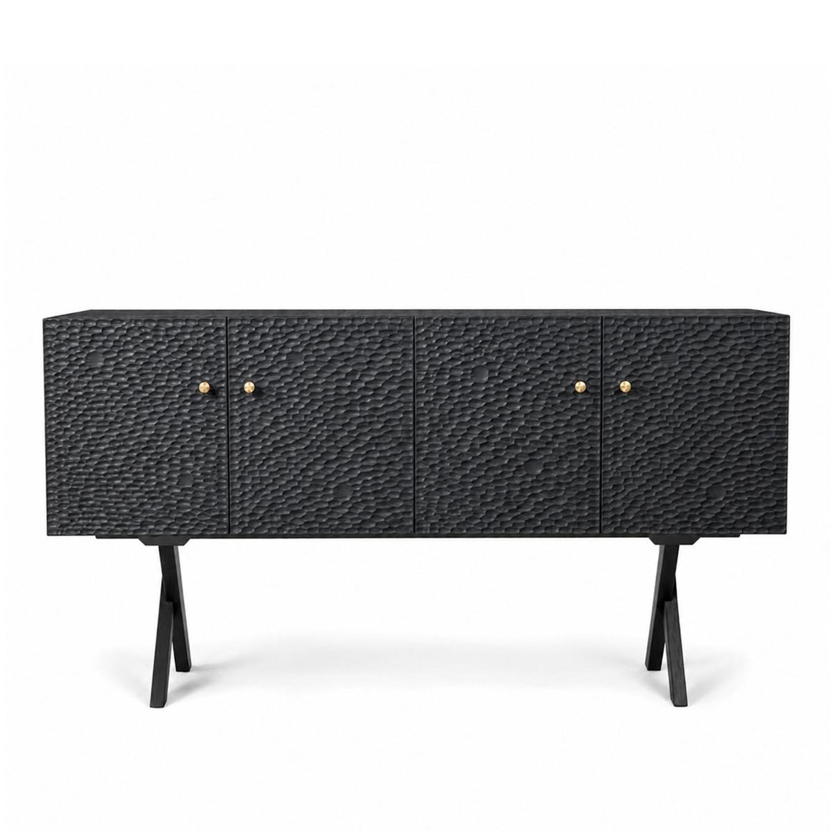 Zanat - Touch sideboard 172 cm massivt trä/svartbetsad lönn - Skänkar och sideboards - Studioilse - Svart - Trä