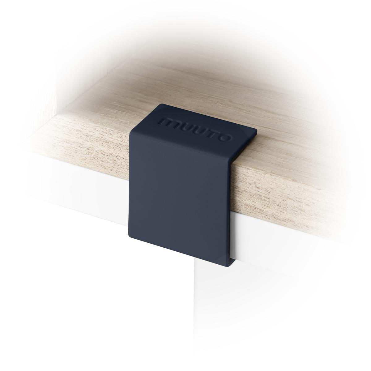 Muuto - Mini Stacked Storage Systems Clips, Midnight Blue, 5 st - Hyllor & Hyllsystem - Julien De Smedt - Blå - Metall