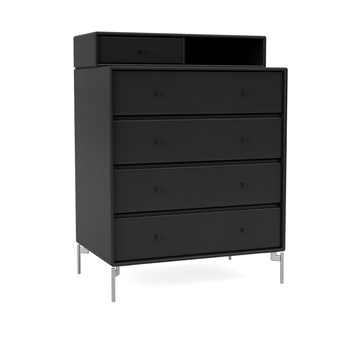 Montana - Keep Chest Of Drawers 05-Black Matt Chrome - Byråer - Peter J. Lassen - Svart - Trä