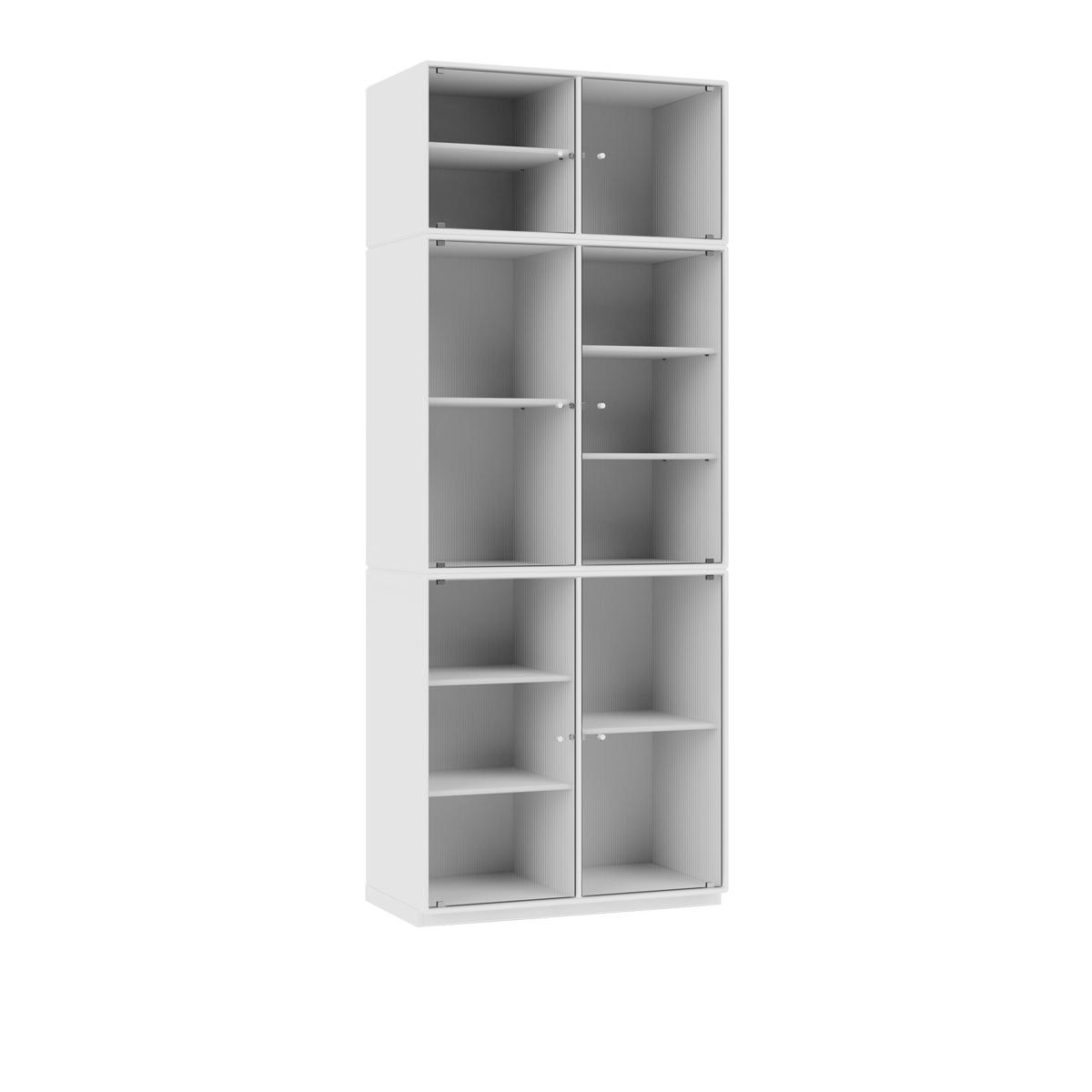 Montana - Ripple Iv – Vitrine Cabinet 101-Newwhite 06 Plinth 3 cm - Skåp och vitrinskåp - Peter J. Lassen - Vit - Trä