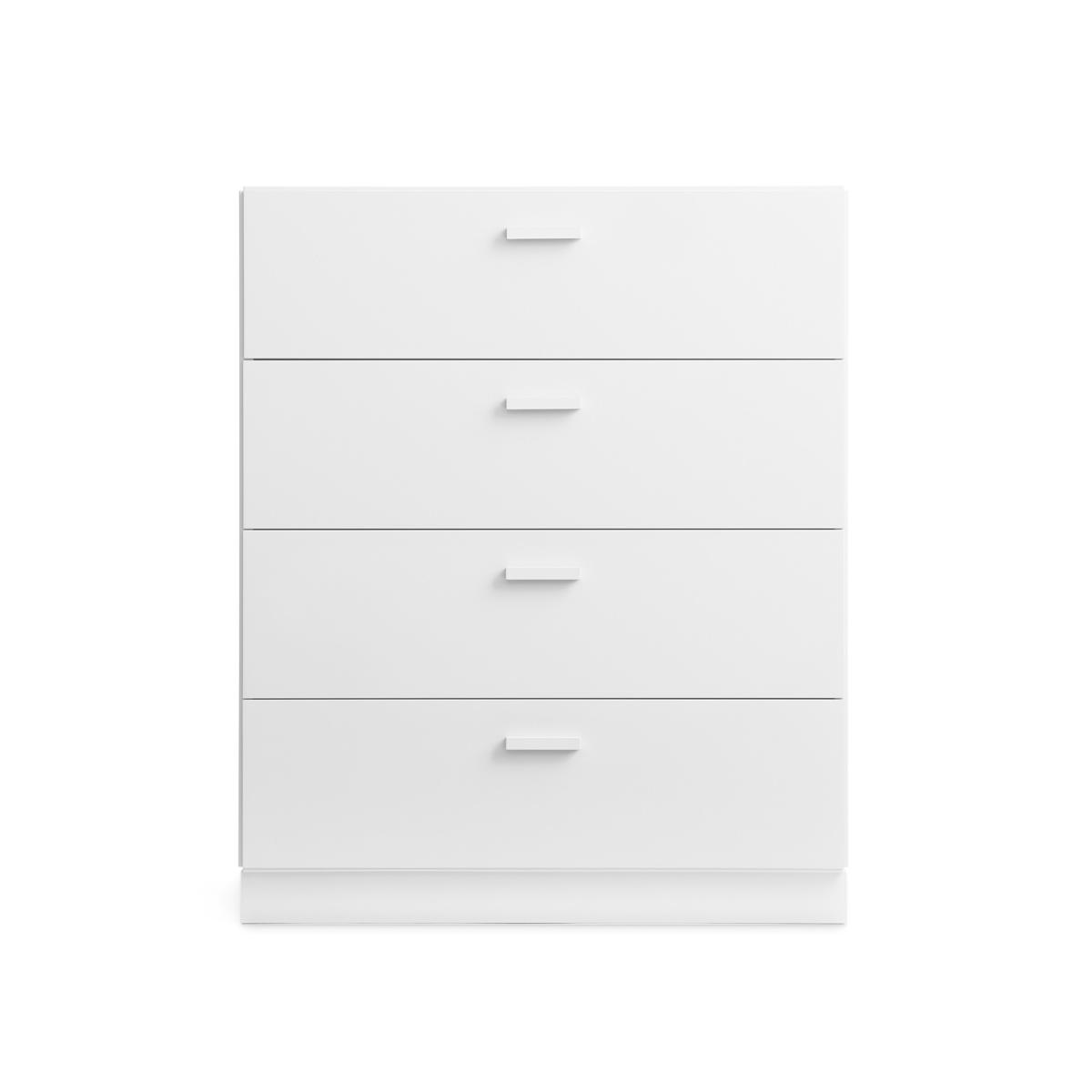 Relief - Relief Chest of Drawers Wide Plinth White - Byråer - TAF Studio - Vit - Metall/Trä