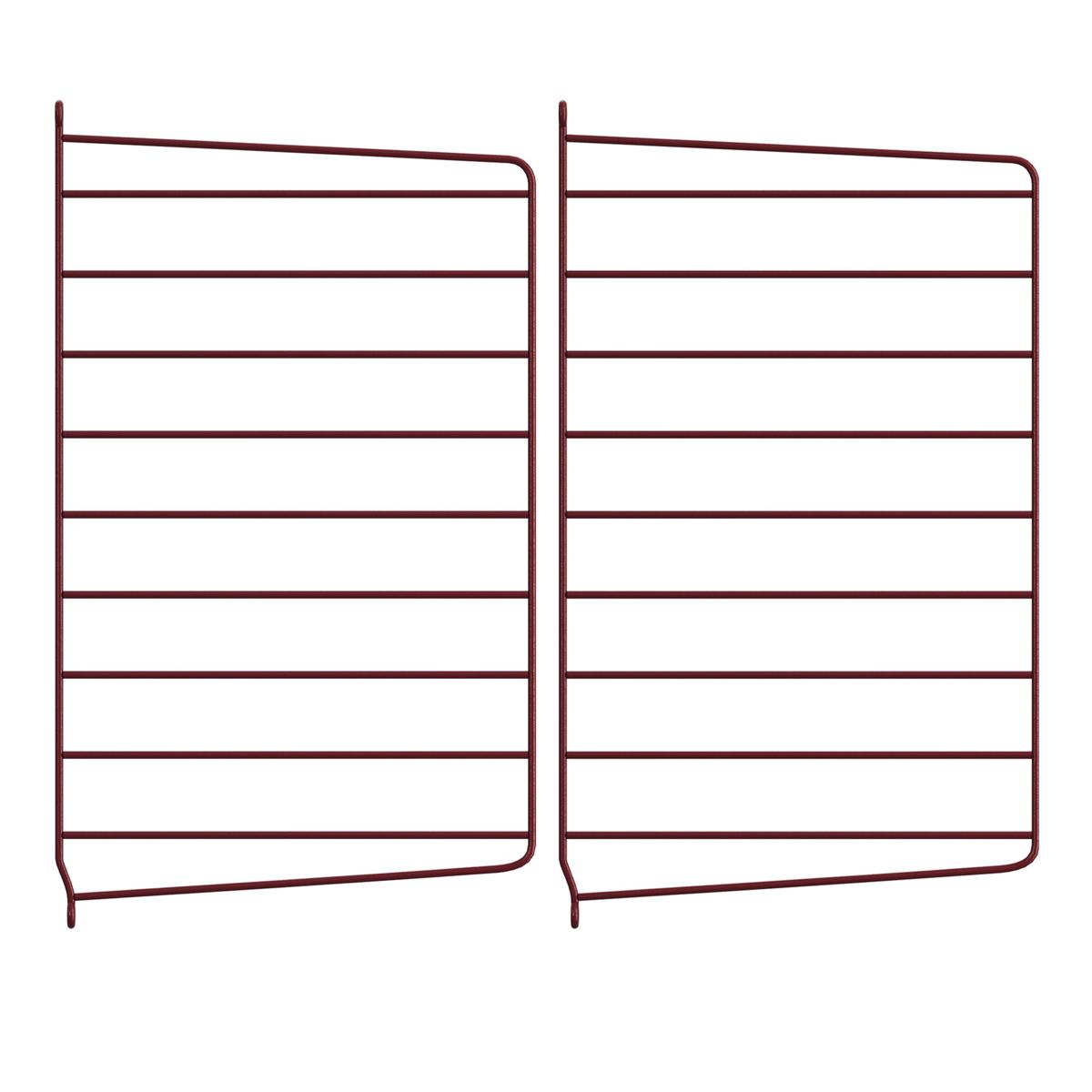 String - Väggavel 50 x 30 cm 2-pack mörkröd - Hyllor & Hyllsystem - Röd