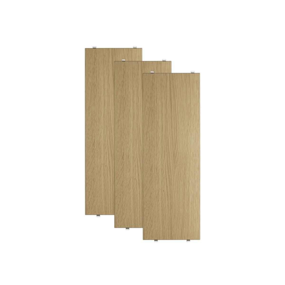 String - Hyllplan 58 x 20 cm 3-pack ek - Hyllsystem - Nils Strinning - Träfärgad - Trä